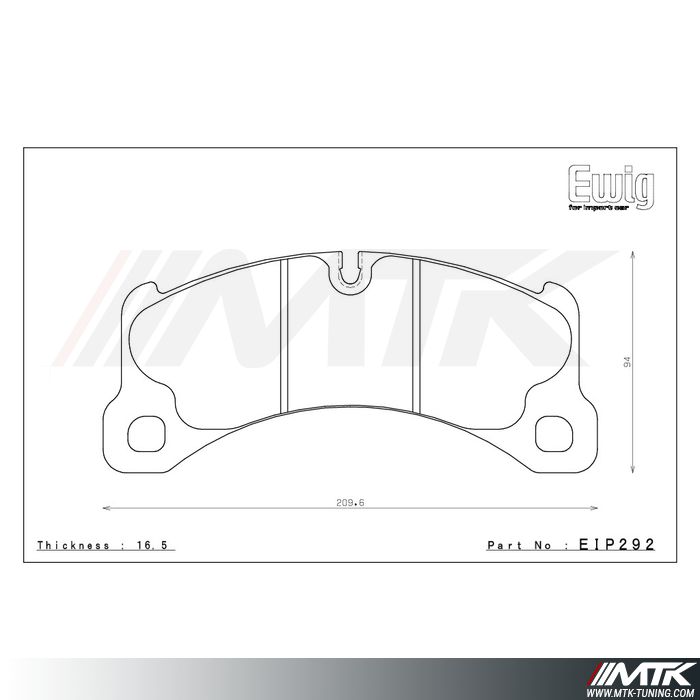 Plaquettes Endless MX72 EIP292 pour PORSCHE Cayenne 958